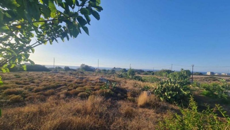 Stavros Kreta, Stavros: Land in Akrotiri mit Meerblick zu verkaufen Grundstück kaufen